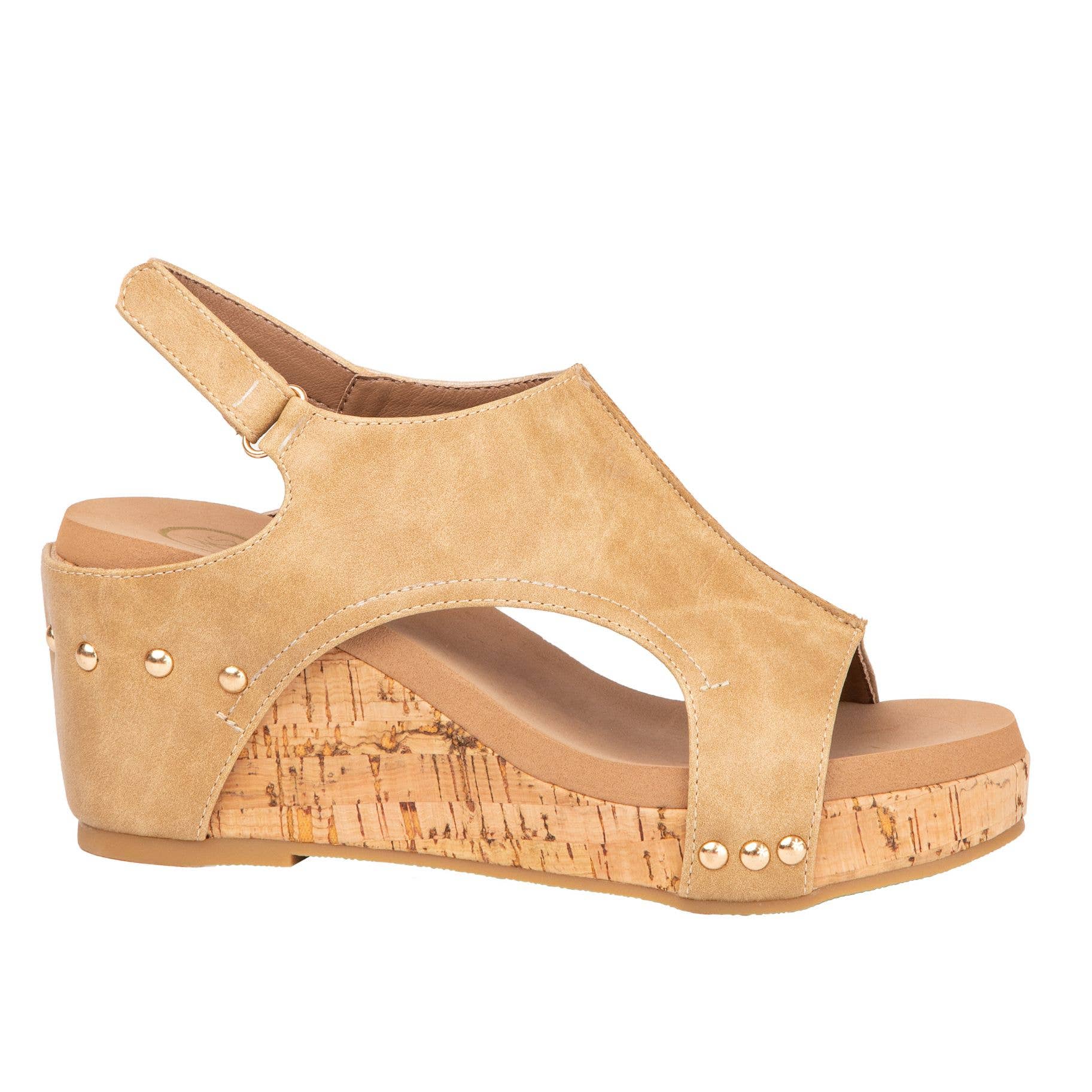 Maker's Shoes - Wholesale Wedges - Women's - HANNAH Peep Toe Cork Women Platform Sandal Velcro Slingback3