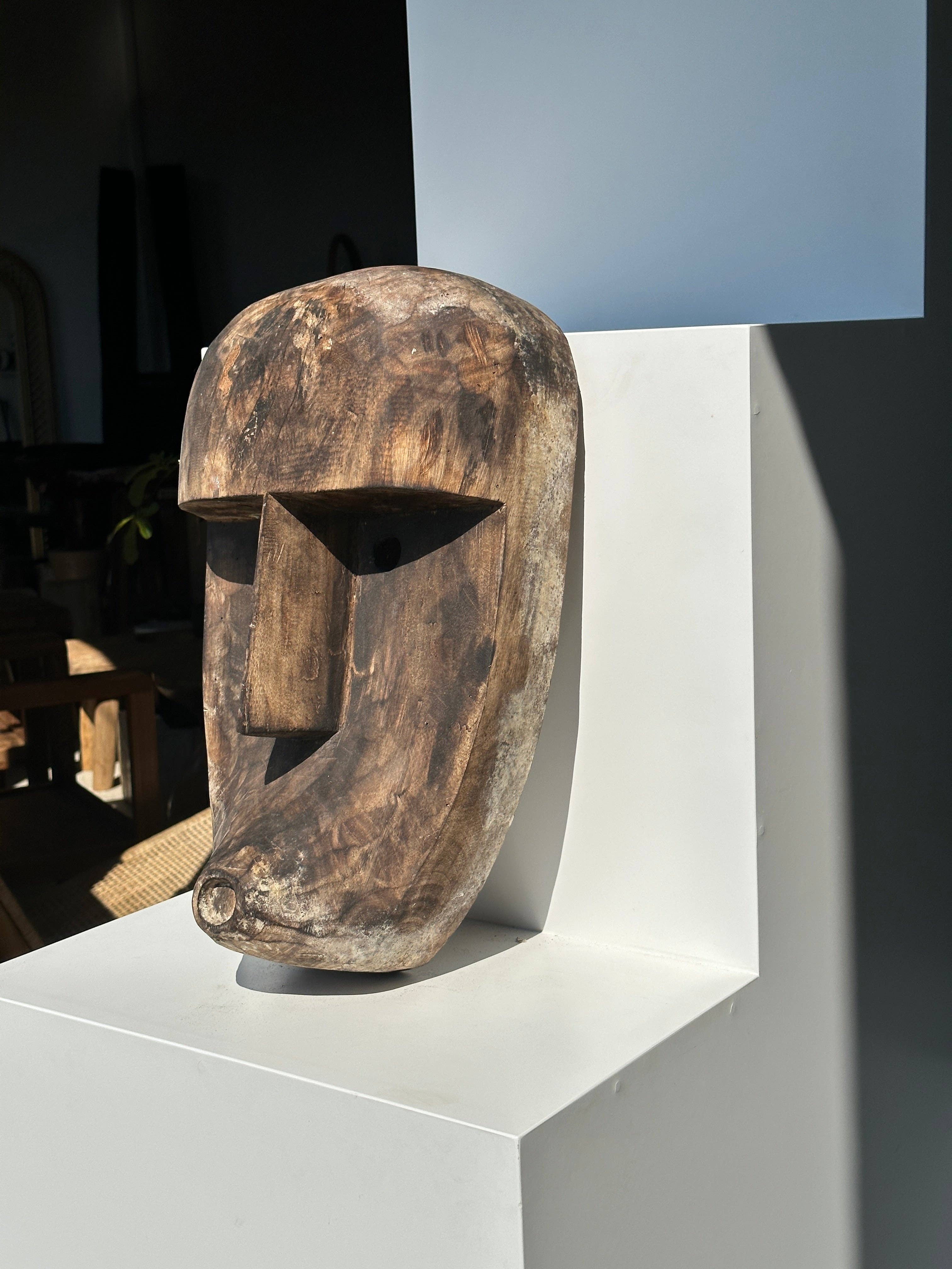 Office Objets – wholesale Skulptur – Stor Timor-mask i patinerat trä, höjd ca 50 cm (3 stycken)5