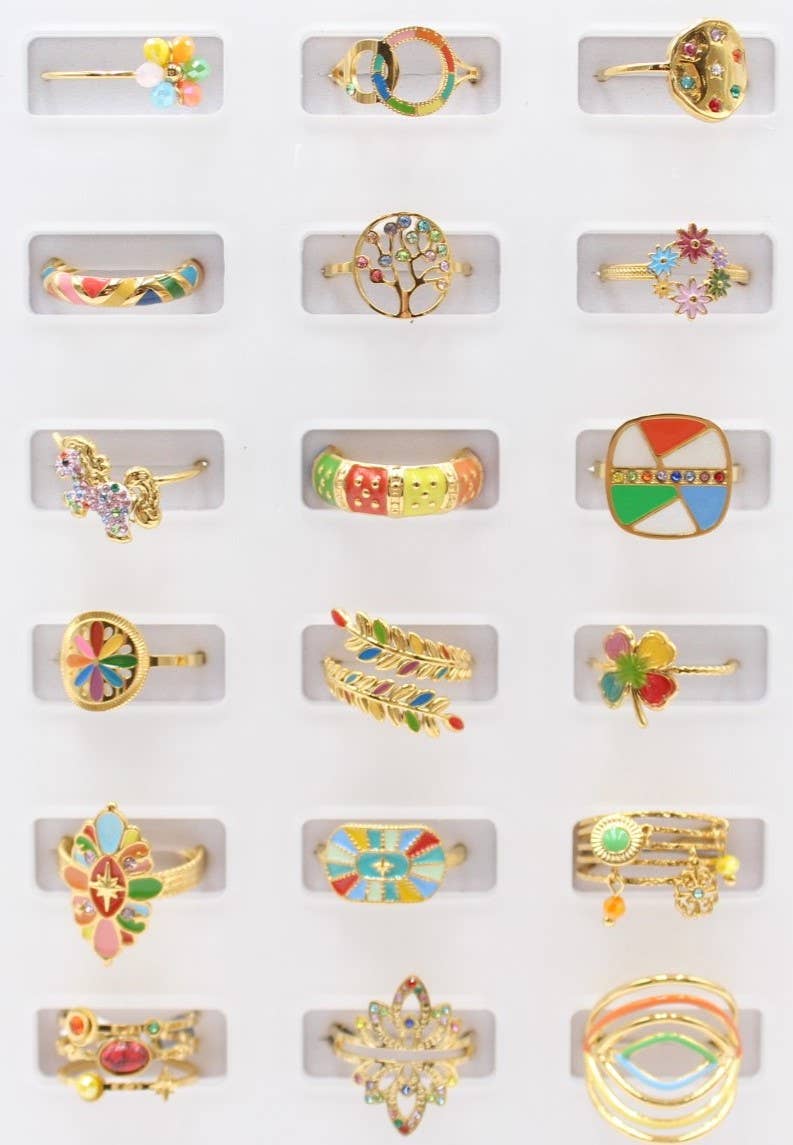 Reference Mode – Engroshandel Smykkesæt – Sæt med 18 justerbare ringe i rustfrit stål7