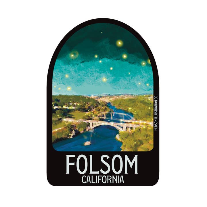 Folsom California Sticker/Magnet/Print/Postcard for wholesale by About Town Co