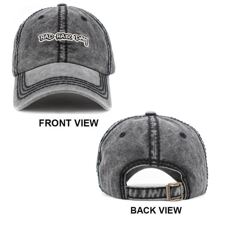 Sensibling Corp. - Wholesale Baseball Cap - Women's - BAD HAIR DAY Vintage Baseball Cap1