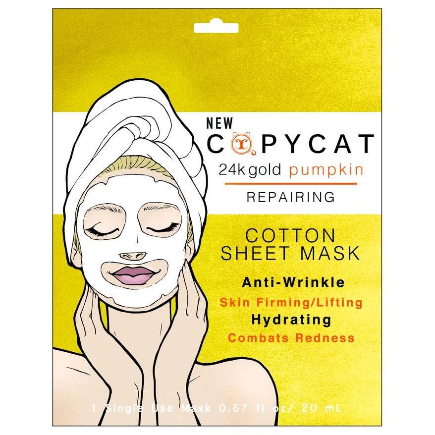 VIAI Beauty - Wholesale Skincare Face Mask - CROWN BRUSH 24K Gold / Pumpkin - Single Mask0