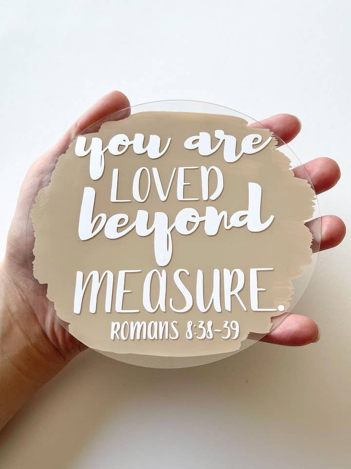 Eres amado sin medida | Disco de cita bíblica | Versículo de la Biblia para venta al por mayor de BlushBabyDesignCo