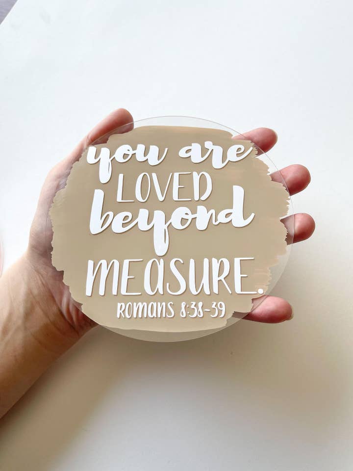 Eres amado sin medida | Disco de cita bíblica | Versículo de la Biblia para venta al por mayor de BlushBabyDesignCo