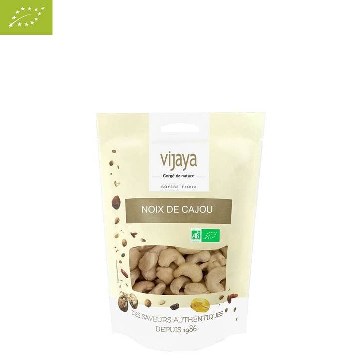 VIJAYA - SAS J.L. BOYERE - Wholesale Nuts - Whole Cashew Nuts-Vietnam-W320 - 250g- Organic* & Fair Trade