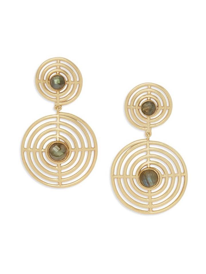 Zoe Earrings | Labradorite for wholesale by Ever Alice Studio