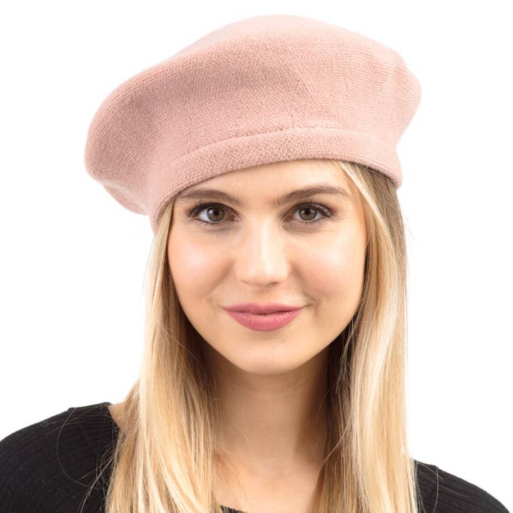 Solid Color Fashion Beret for wholesale by Collections by Fame Accessories