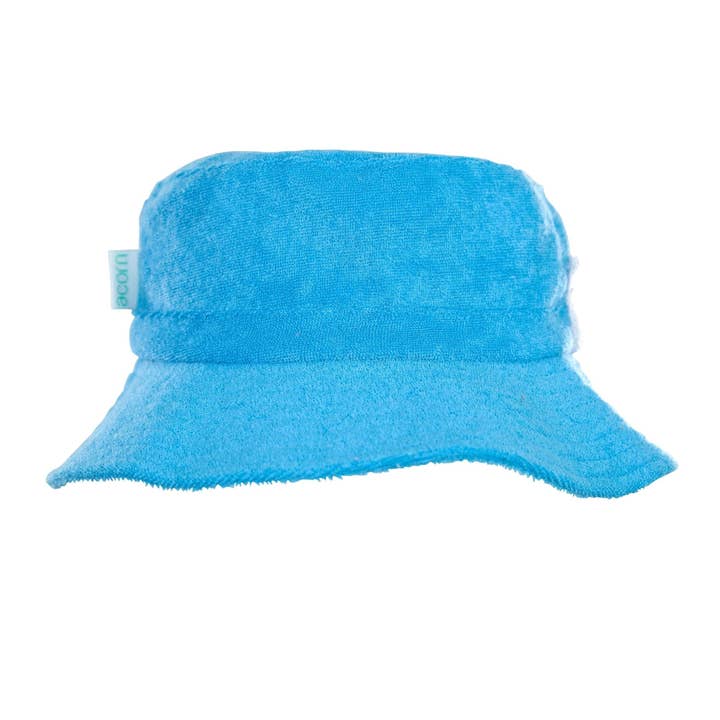 Azure Terry Towelling Bucket Hat for wholesale by Acorn Kids