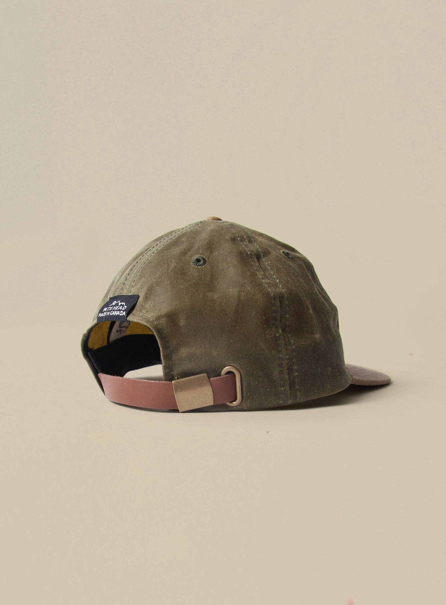 Muttonhead - Wholesale Baseball Cap - Unisex - 6 Panel - Blank - Army/Field Tan Waxed Cotton Canvas3