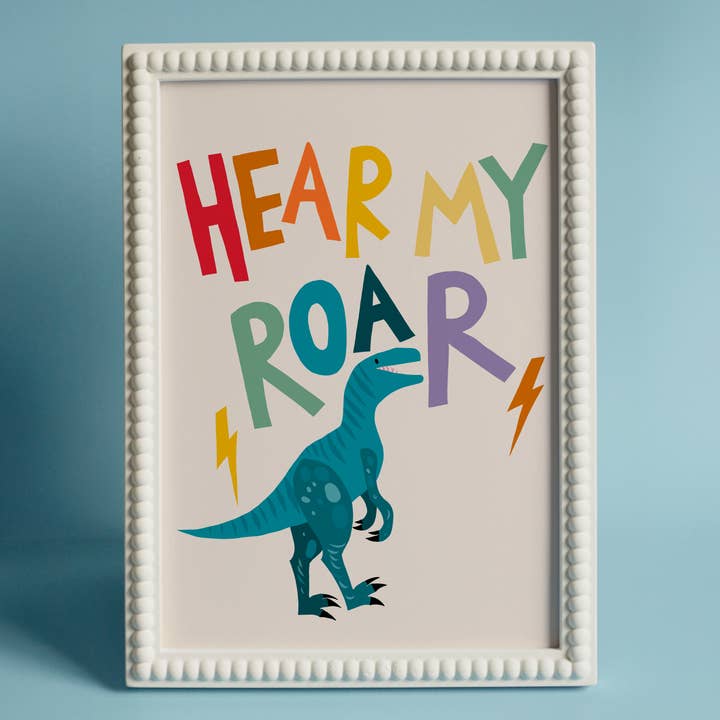 Children's Room, Colourful, Bright, Dinosaur, Art Print for wholesale by Abel and the Label