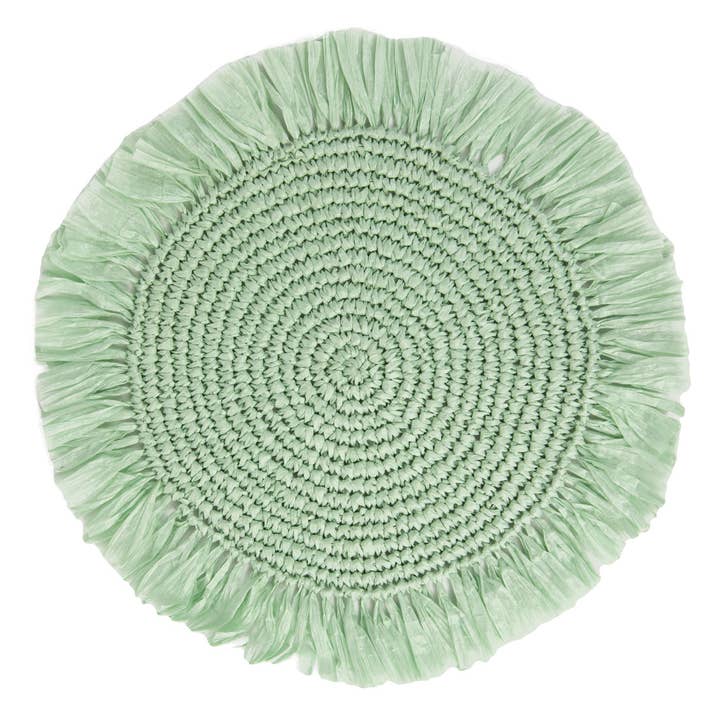 Talking Tables UK - Wholesale Placemat - Sage Green Raffia Placemats for Table| 2 Pack| Summer |