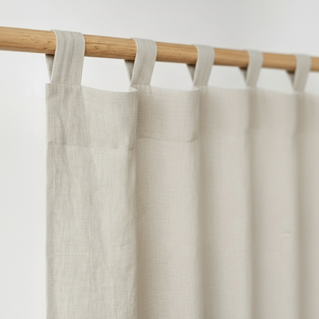 Q VITA - Wholesale Curtain - 20% French Linen 80% TENCEL Curtain/Drape (2 pcs) - Semi Sheer5