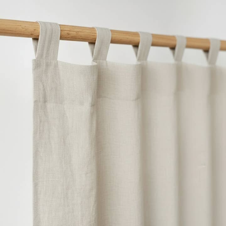 Q VITA - Wholesale Curtain - 20% French Linen 80% TENCEL Curtain/Drape (2 pcs) - Semi Sheer5