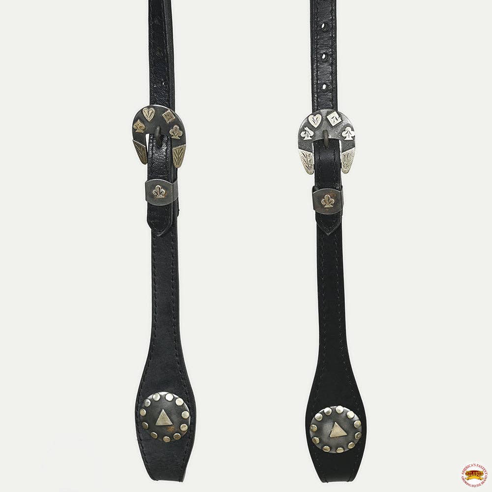 HILASON - Wholesale Horseback Riding Gear - Hilason Horse Genuine Leather One Ear Headstall Bridle GS Concho Black24