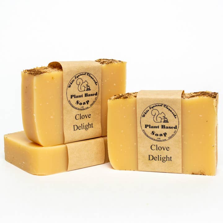 Clove Delight - All Natural Hand Made Vegetable Based Soap - 4oz for wholesale by White Squirrel Clayworks