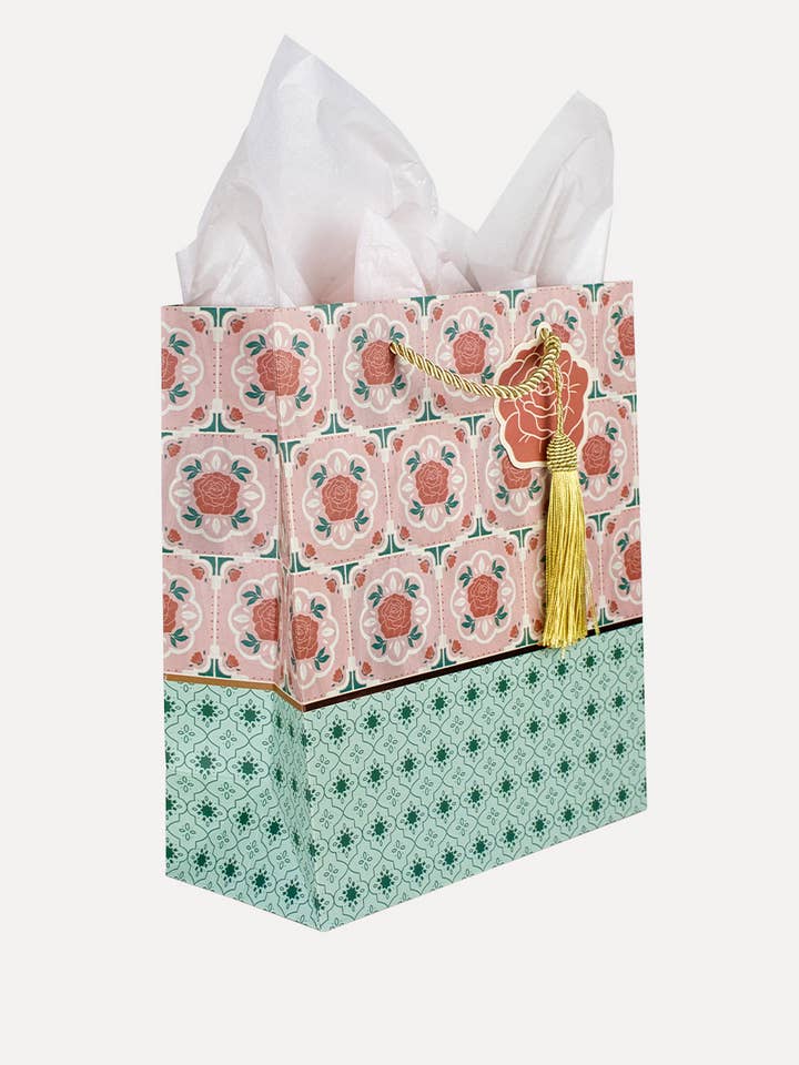 GB, Moorish Rose Tiles - MD Gift Bag for wholesale by Elum Designs
