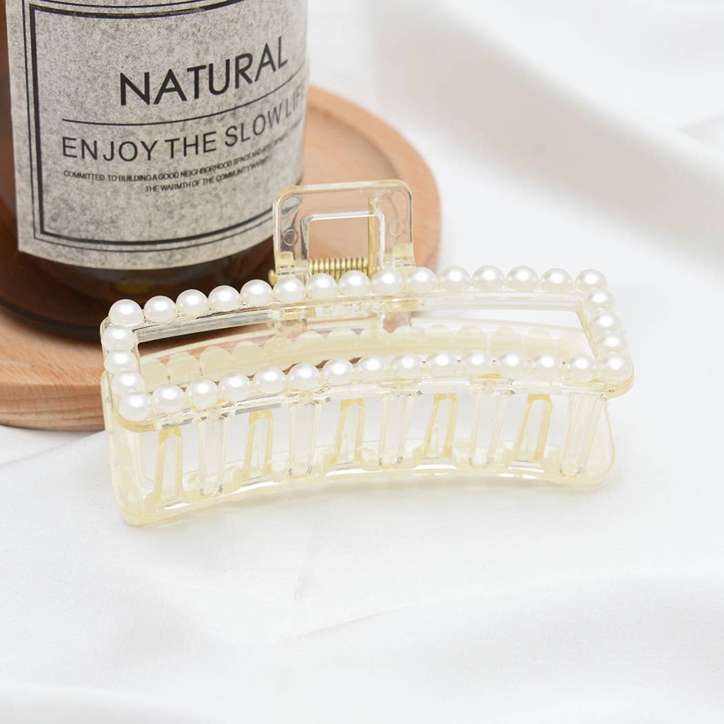 TheDivaSoap – wholesale Hair clip – Women’s – Elegant Pearl Acrylic Hair Claw Clip9