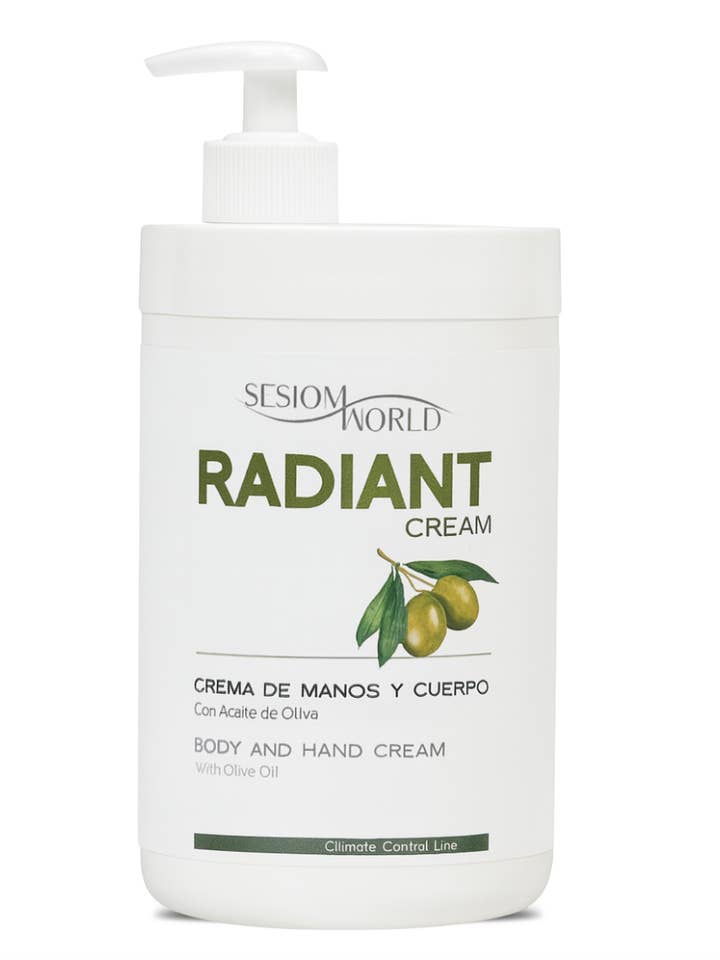 CREME MÃOS/CORPO RADIANT com óleo de oliva 1 KG por atacado de sesioMWorld - M·O·I Professional