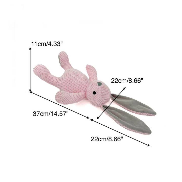 Cheerhunting – Großhandel Plüschtier – Hund – Petkin – Rosa Plüsch Quietschhase Hundespielzeug1