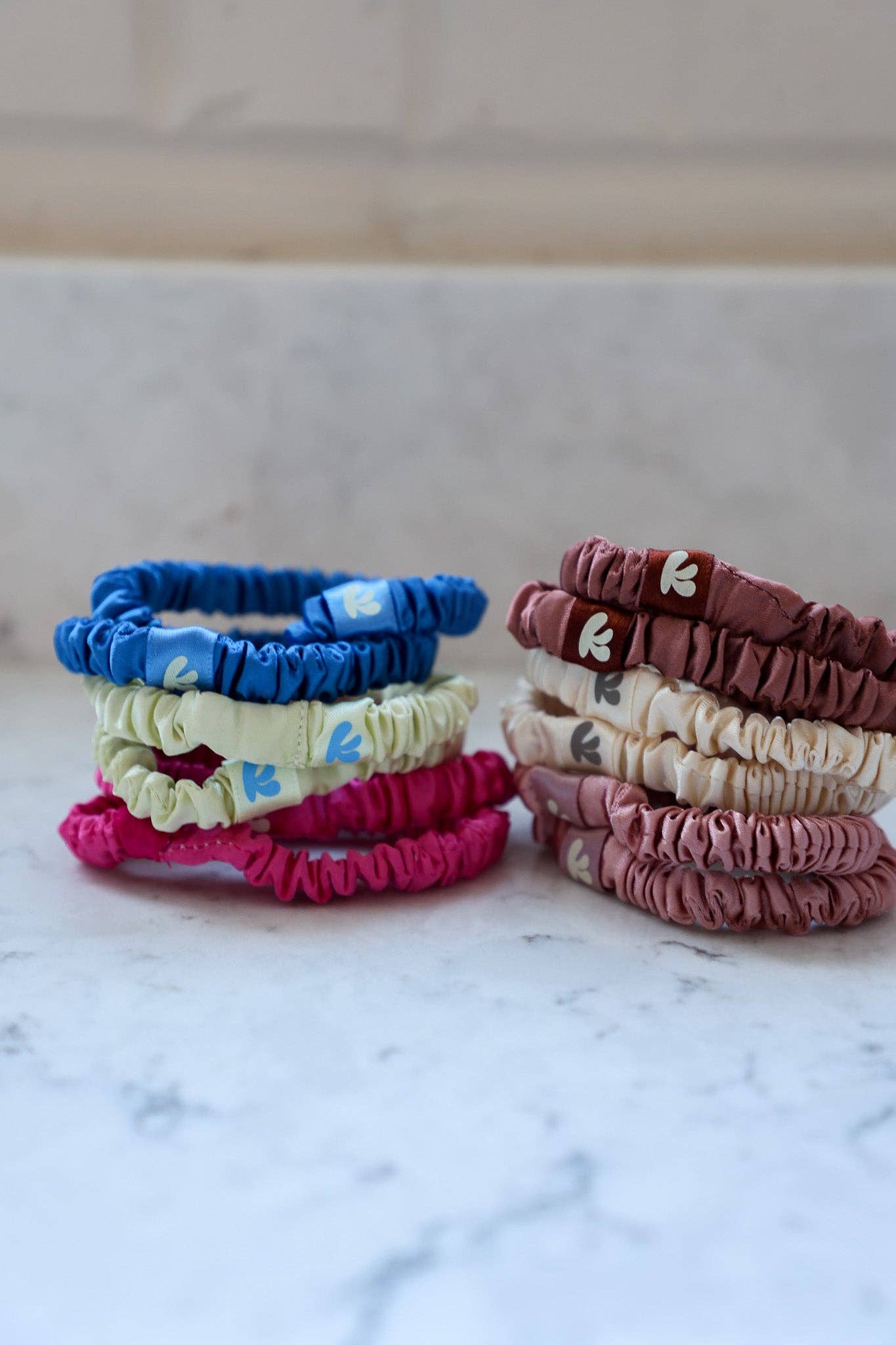 KAXI - Wholesale Scrunchie - Women's - SKINNY SATIN SLEEP SCRUNCHIE SET6