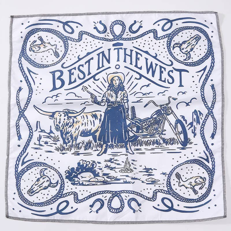 MKS America - Wholesale Bandana - Women's - Floral Bandana Head Wrap Kerchief Square Scarf6