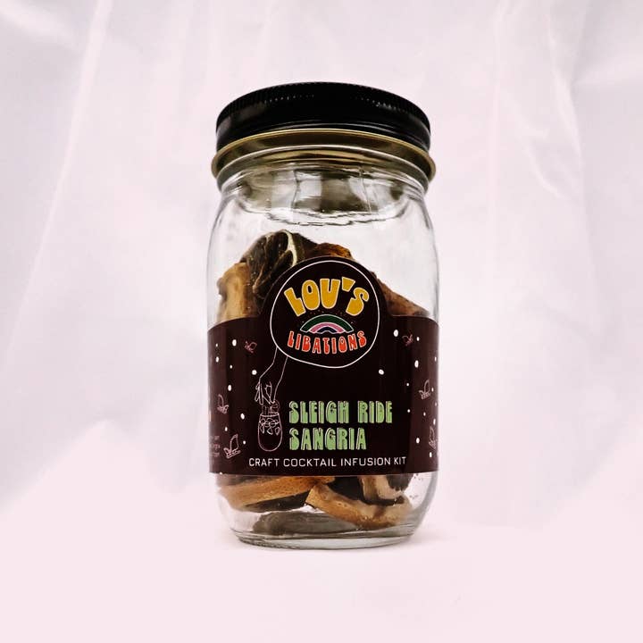 Lou's Libations - Wholesale Cocktail Mix/Syrup - Jar Cocktail Kit Sleigh Ride Sangria | Holiday Sangria 6