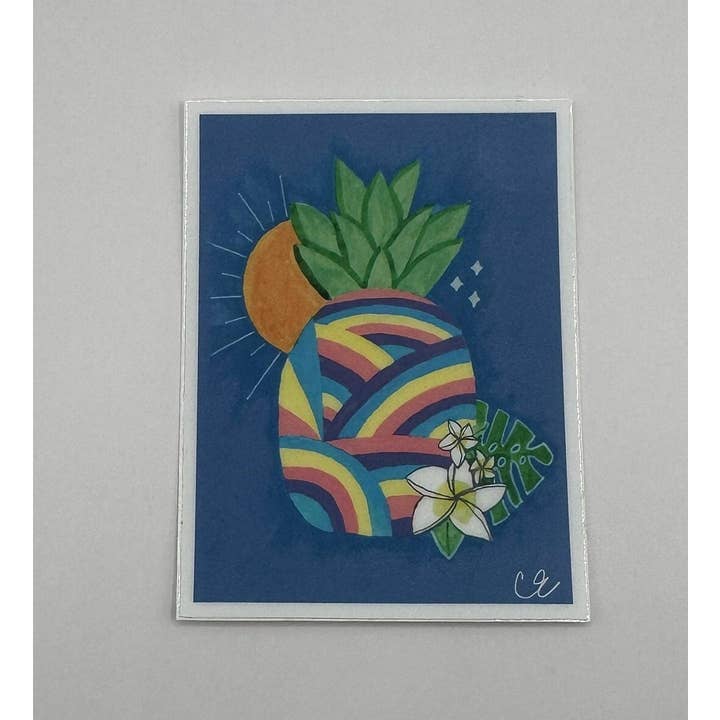 Catalina Eddie Design Co – wholesale Klistermärke – Målad ananas