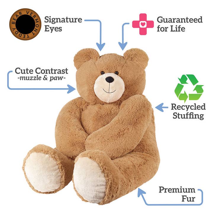 Vermont Teddy Bear - Wholesale Stuffed/Plush Toy - Kids & Baby - 3 Ft. Hunka Love® Bear3