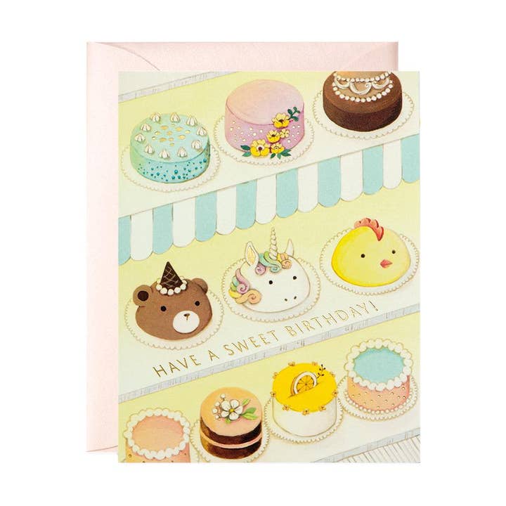 Pastry Shop Birthday Greeting Card for wholesale by JooJoo Paper