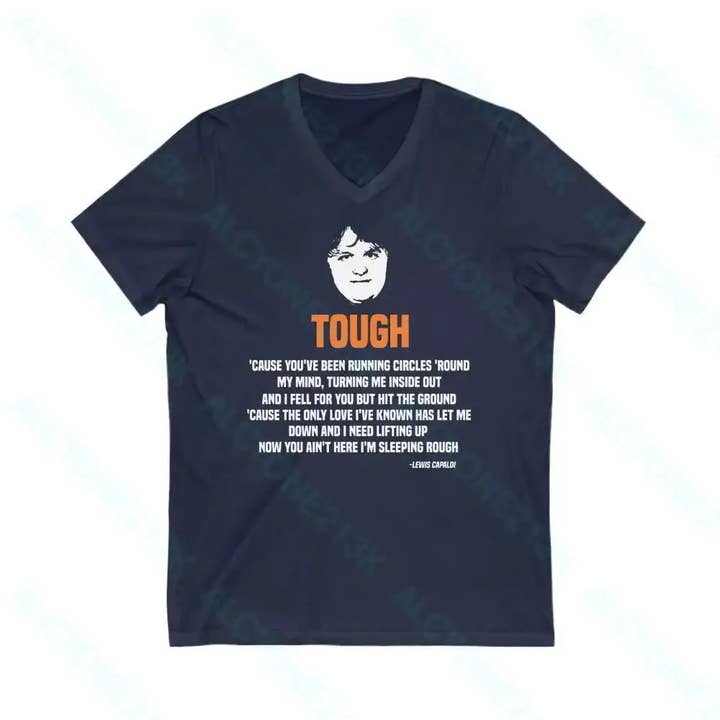 Lewis Capaldi Unisex Jersey Short Sleeve V-Neck Tee for wholesale by Alcyone213k