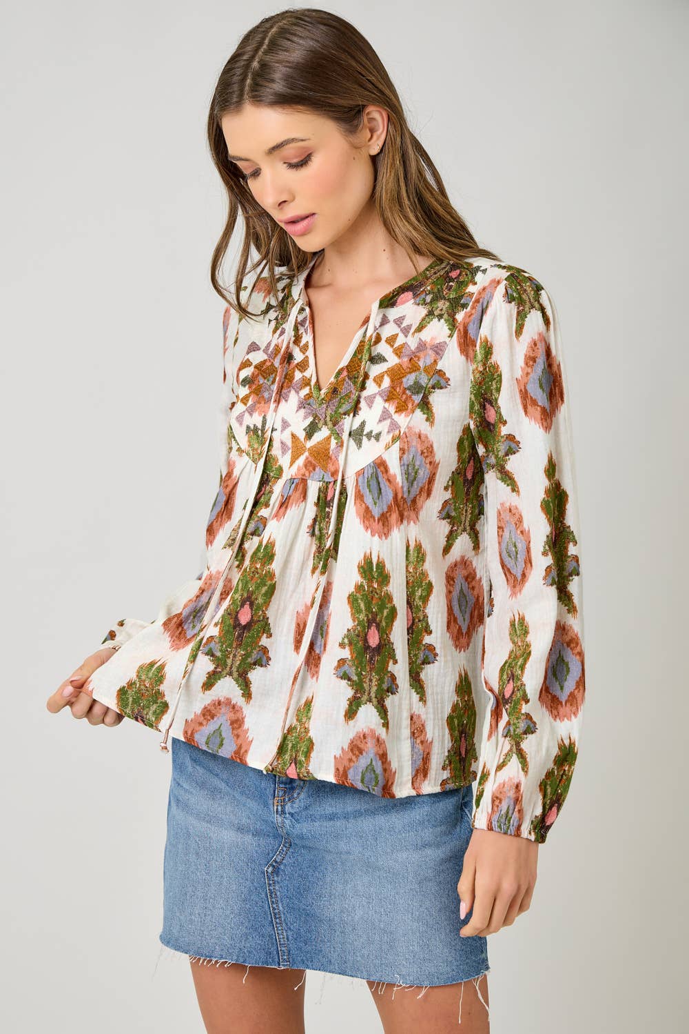 Mystree - Wholesale Blouse - Women's - 61311 Embroidery Yoke Peasant Top 11