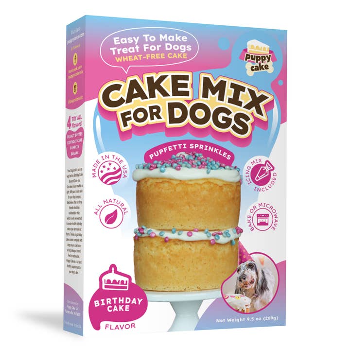 Puppy Cake LLC - Wholesale Pet Treats - Dog - Puppy Cake - Dog Birthday Cake Mixes with Icing