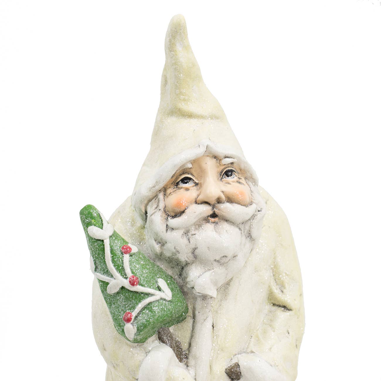 A&B Home Group Inc. - Wholesale Christmas Decoration - 3.5x3.5x12" White Resin Santa2