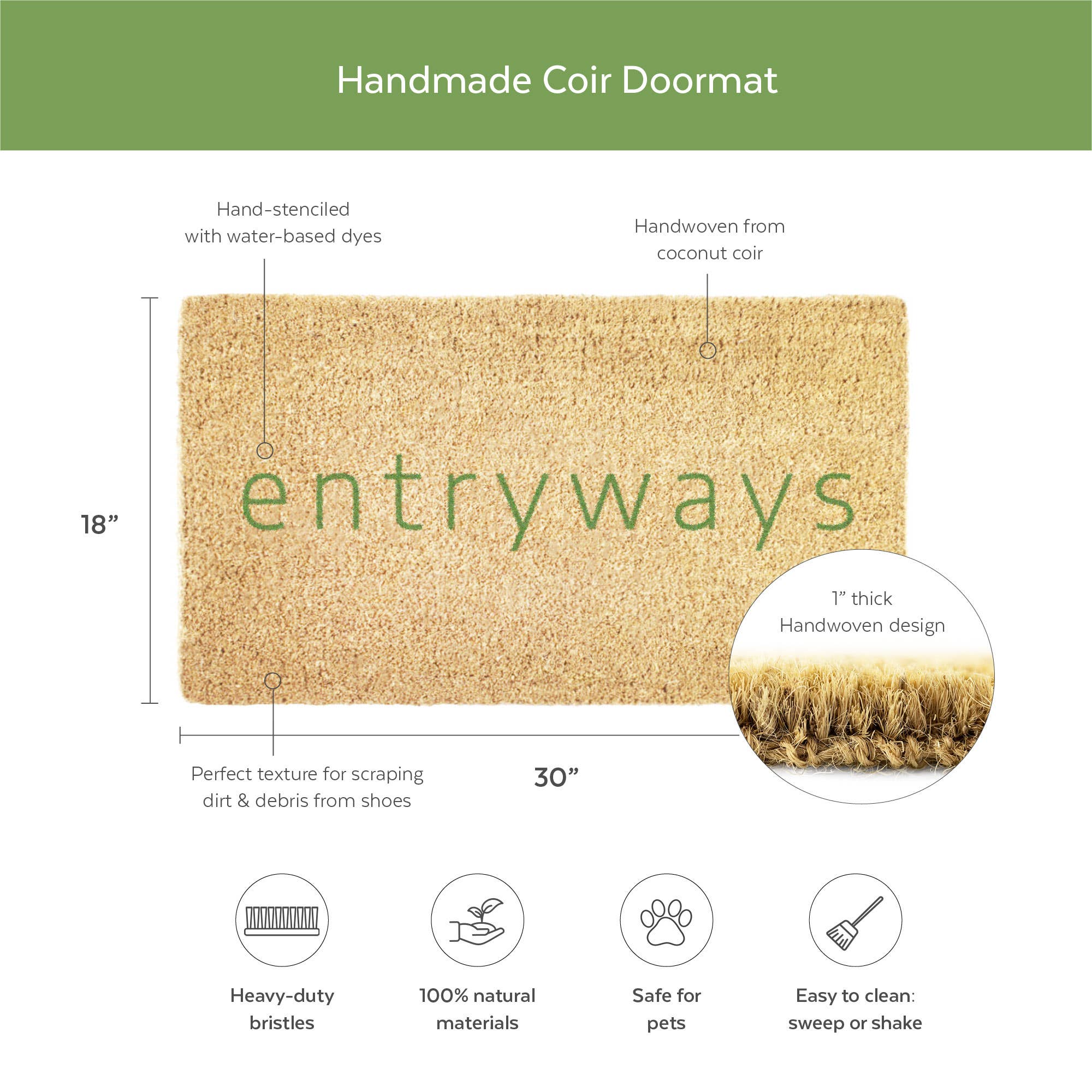Entryways - Wholesale Door Mat - Tomato Soup Handwoven Coconut Fiber Doormat2