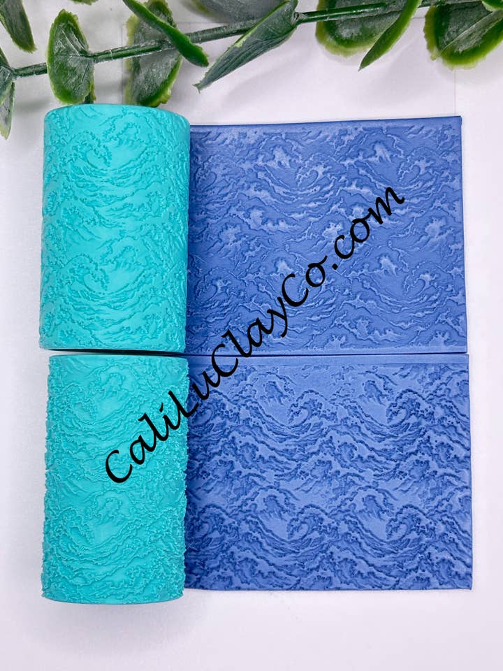 Crashing Waves Texture Roller for Polymer Clay/Fondant/Cookie Dough for wholesale by CaliLu Clay Co.