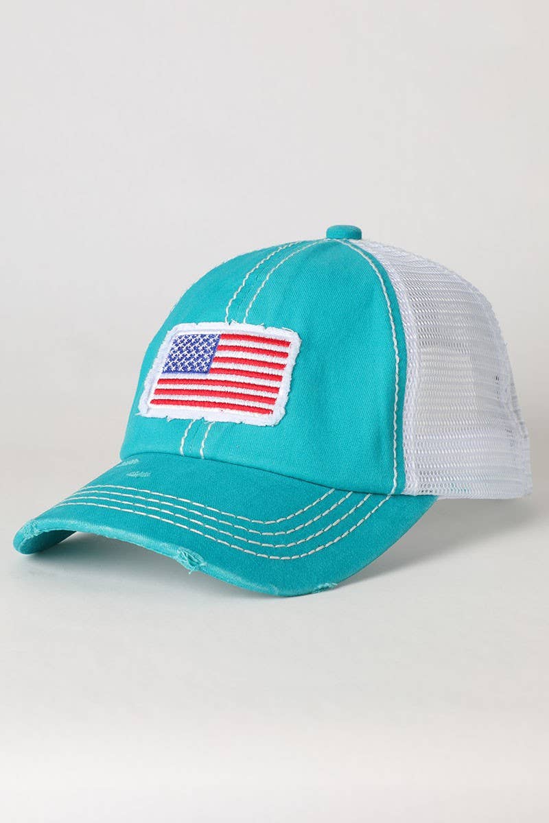 Fashion City - Wholesale Trucker Hat - Unisex - America USA Flag Mesh Snapback Baseball Cap7