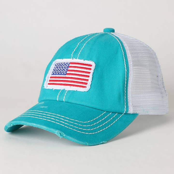 Fashion City - Wholesale Trucker Hat - Unisex - America USA Flag Mesh Snapback Baseball Cap7