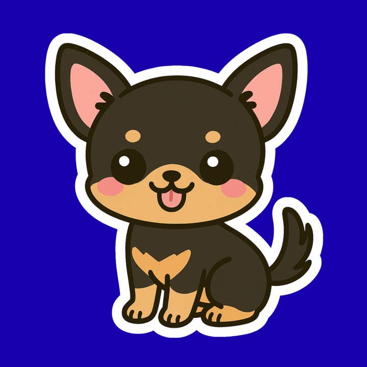 Chihuahua Dog Sticker – Cute Kawaii Style | Vinyl Waterproof Die Cut Sticker (3 Inch) for wholesale by Designs by Mysh