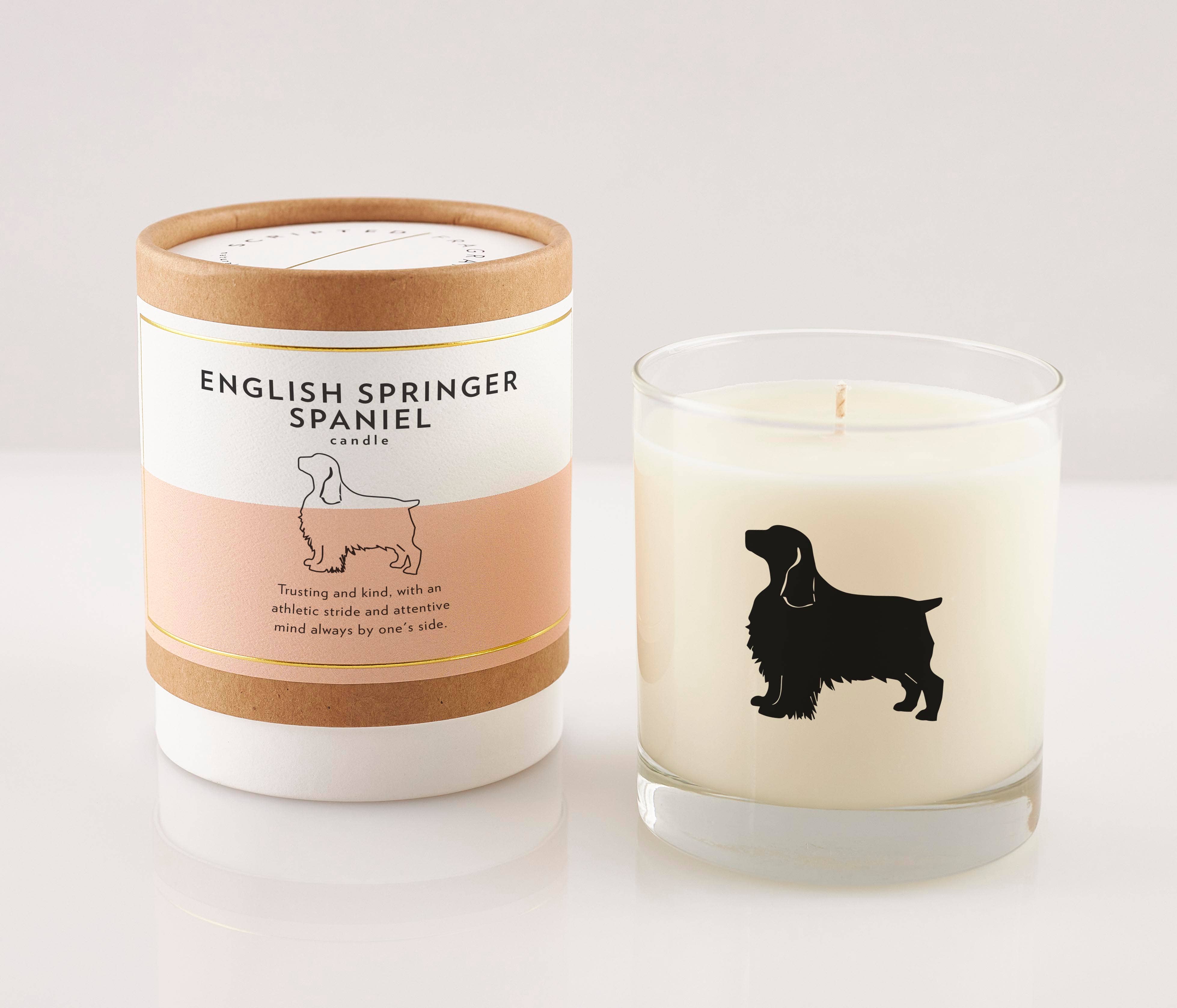 Scripted Fragrance - Wholesale Jar/Filled Candle - English Springer Spaniel Dog Breed Soy Candle0