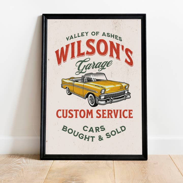 Wilson's Garage Vintage Poster Print for wholesale by Literary Craft Parlour