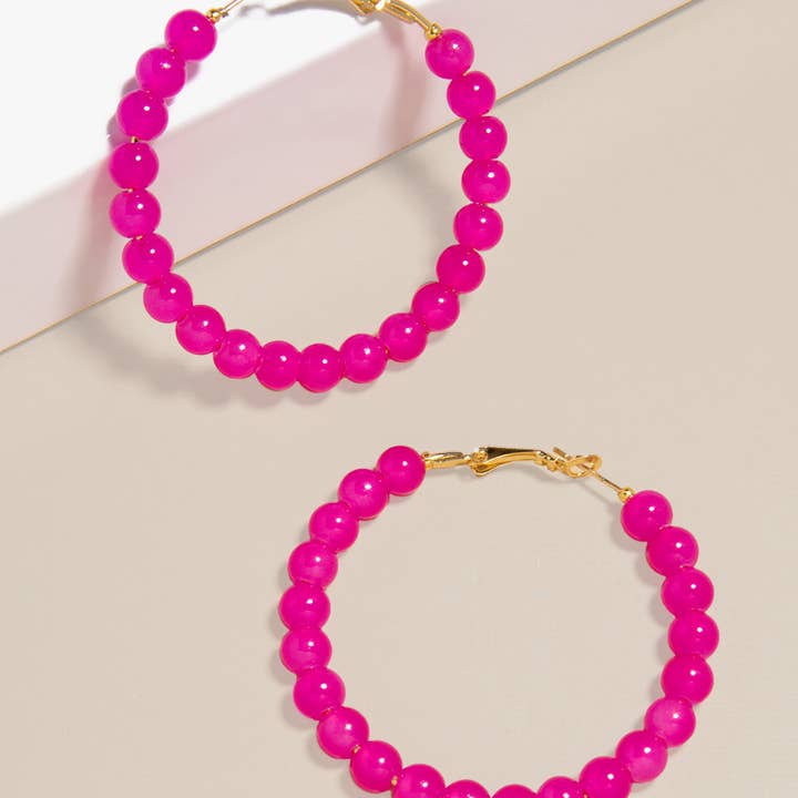 ZENZII Jewelry – Brincos de argola por atacado – Brinco de argola de contas de vidro20