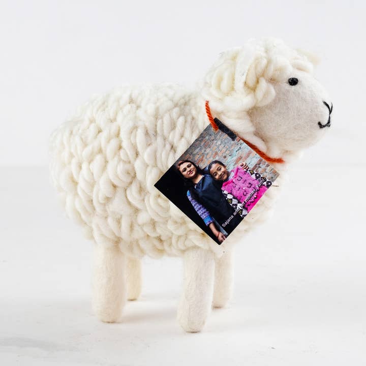 The Winding Road - Wholesale Decorative Tabletop Object - Toys - Sheep - Wooly White - Small or Large4