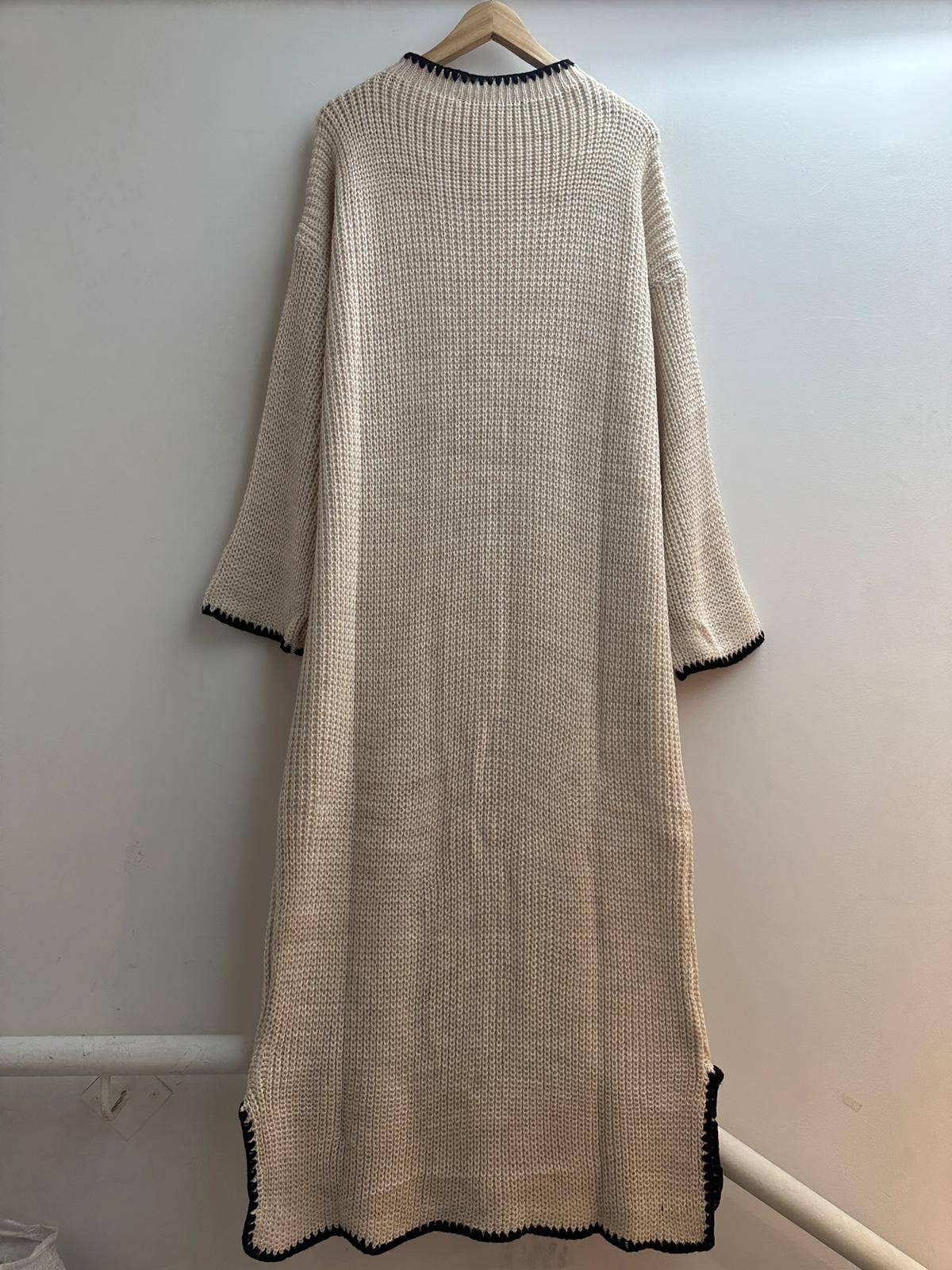 LORIANE - Wholesale Dress - Women's - 23185 long sweater dress with side slit one size 1