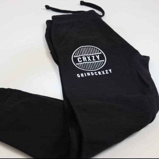 GrindCrxzy - Jogging noir « White Bridge » pour la vente par GrindCrxzy