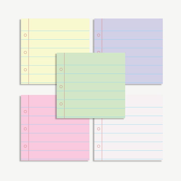 Colorful Lined Sticky Notes – 3"x3" Pastel Notebook Colors for wholesale by Enchanted Farie Designs