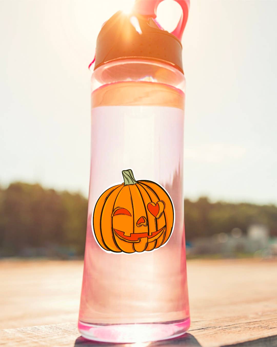 on the Bayou - Wholesale Sticker - Fall and Halloween winky cute pumpkin waterproof sticker0