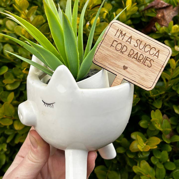 Funny Saying Wood Plant Stakes for wholesale by The HNB House