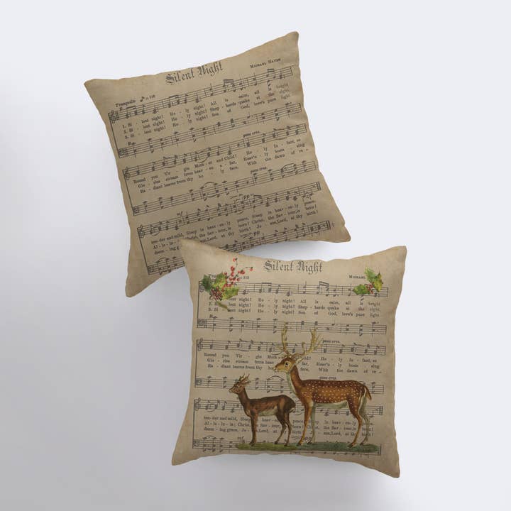UniikPillows - Wholesale Throw/Decorative Pillow - Christmas Decorations Rustic | Silent Night Pillows | Retro Christmas Decor Pillow | Christmas | Christmas tree | Christmas Gifts | Mom Gift