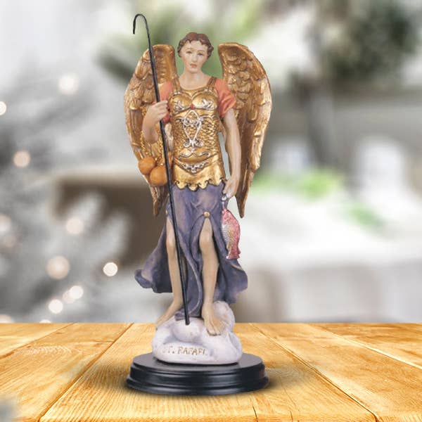 5"H Archangel Raphael Angel of Healing Holy Figurine Gifts for wholesale by FC Design