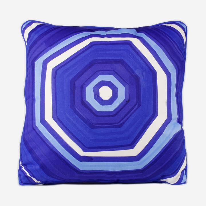 Hand-Painted Ottago Cushion - Blue for wholesale by Shellomar